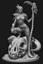 75mm Fantasy "Girl and the Dragon Skull" Resin Kit