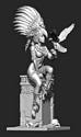 75mm Fantasy "Aztec Priestess with Bird" Resin Kit