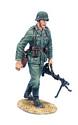 German Feldwebel Walking with MG34