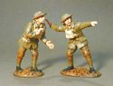 The Royal Garrison Artillery, Two Crew Aiming Gun