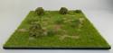 12" x 12" Grass Field with Low Bushes Scenic Base