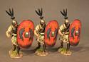 Three Hastati with Red Shields, The Roman Army of the Mid-Republic