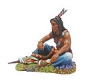 Sioux Warrior Sitting on Ground