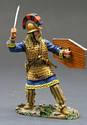Hacking Warrior with Sword and Shield