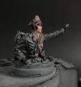 Waffen SS Tank Commander Waving Hand