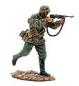 German Waffen SS Pz Grenadier Advancing Firing MP40