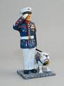 USMC Sergeant with Bulldog Mascot