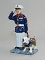 USMC Sergeant with Bulldog Mascot