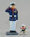 USMC Sergeant with Bulldog Mascot