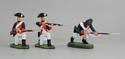 Three American Revolution Soldiers - Kneeling Firing, Loading & Thrusting Bayonet