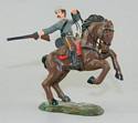Mounted Confederate Soldier on Rearing Horse with Rifle