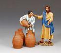 "Water into Wine" Jesus with Servant