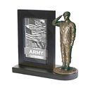 Army Specialist Salute with Photo frame and Black Wood base