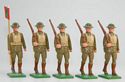 WWI Marines - Guidon and 4 marines Marching at Right Shoulder Arms