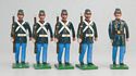 US Civil War Marines in Field Service Uniforms - Officer & 4 Marines at Carry Arms