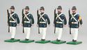 US Civil War Marines in Summer Field Service Uniforms - Sgt. & 4 Marines at Carry Arms