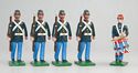 US Civil War Marines in Field Service Uniforms - Drummer & 4 Marines at Carry Arms