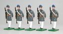 CSA Marines in Summer Field Service Uniform - Sgt. & 4 Marines at Carry Arms