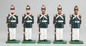 US Civil War Marines in Summer Dress Uniforms - Sgt. & 4 Marines at Attention