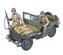 US 101st Airborne Willys Jeep with Driver, Scout, and Map