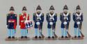 Officer, Drummer & 4 Marines at Ease - USMC Civil War