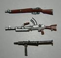 “Bren” Gun, Lee Enfield .303 and basic “Sten” Gun
