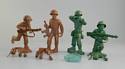 Set of Four Peco Plastic WWII Toy Soldiers w/Accessories