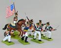 US Marines, War of 1812 - Mounted Officer & 6 Soldiers
