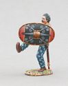 Ancient Briton Barbarian with Black & Red Shield