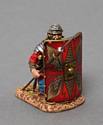 Kneeling Legionnaire with Pilum Protruding - Red Shield
