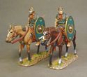 Two Cavalry Walking with Green Shield #2 - Roman Auxiliary Cavalry