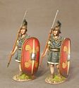 Two Legionnaires Marching, Right Leg Forward, Roman Army of the Late Republic