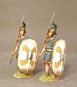 Two Legionnaires Marching, Right Leg Forward, Roman Army of the Late Republic