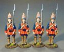 4 Grenadiers at Attention Set #1, The New Jersey Provincial Regiment