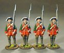 Four Line Infantry At Attention Set #2, Pennsylvanian Provincial Regiment