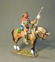 Mounted Woodland Indian with Raised Rifle #1