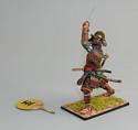 Samurai Warrior Attacking with Katana and Sashimono