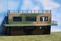 Control Tower WW2 Façade - Green/Beige