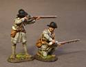Two Riflemen Skirmishing, Morgan's Rifles, Battle of Saratoga