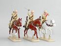 World War I British Cavalry in Sun Helmets - Officer, Bugler & Trooper on Charging Horses