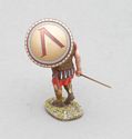 Marching Hoplite with Lambda Shield Over Head