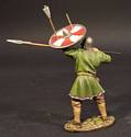 Saxon Fyrdman Defending with Arrows in Shield