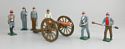 Confederate Artillery - Cannon and 6 figures