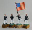 US Marines Colors - 8th & I, Washington DC - Officer, 2 Guards & US Flag