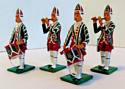 Two Drummers & Two Fifers, 11th Foot (N. Devonshire) 1751