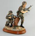 "Cover Me" Two US Marine Soldiers Statuette