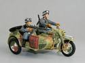Ambush Camo Motorcycle w/Sidecar and Two Riders