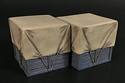 Gray Wooden Boxes Covered with Canvas