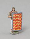 Advancing Egyptian Marine, Spear Lowered - Red/Yellow Striped Shield