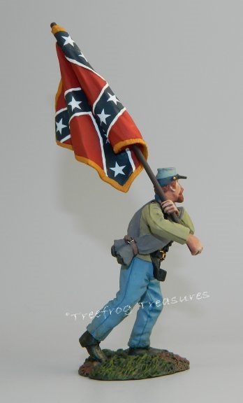 Confederate Infantry Flagbearer Advancing|Army of Northern